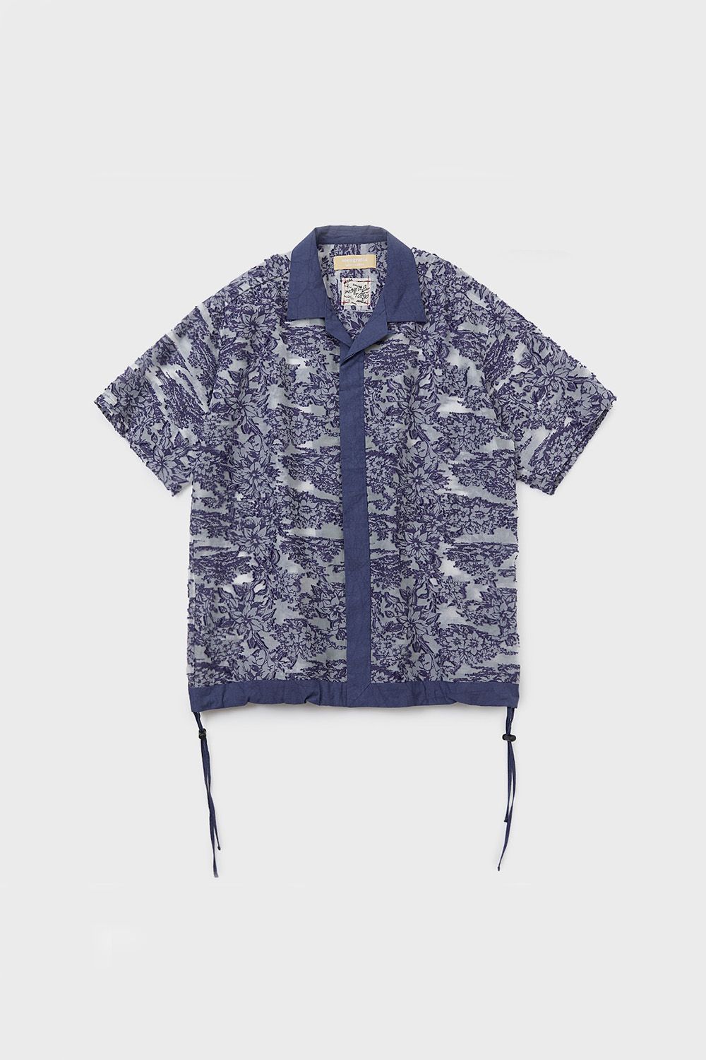 Cut jacquard sheer S/S shirt / カットジャガード シアー ショートスリーブ シャツ