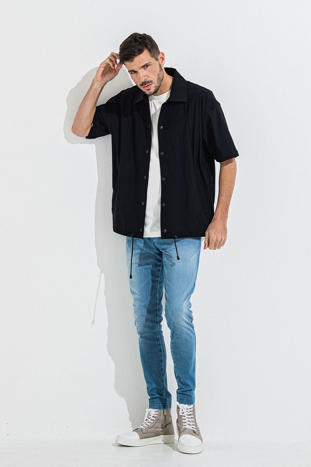 DENIM JERSEY CHRIS EASY TUCK PT / デニム ジャージ クリス イージー タック パンツ