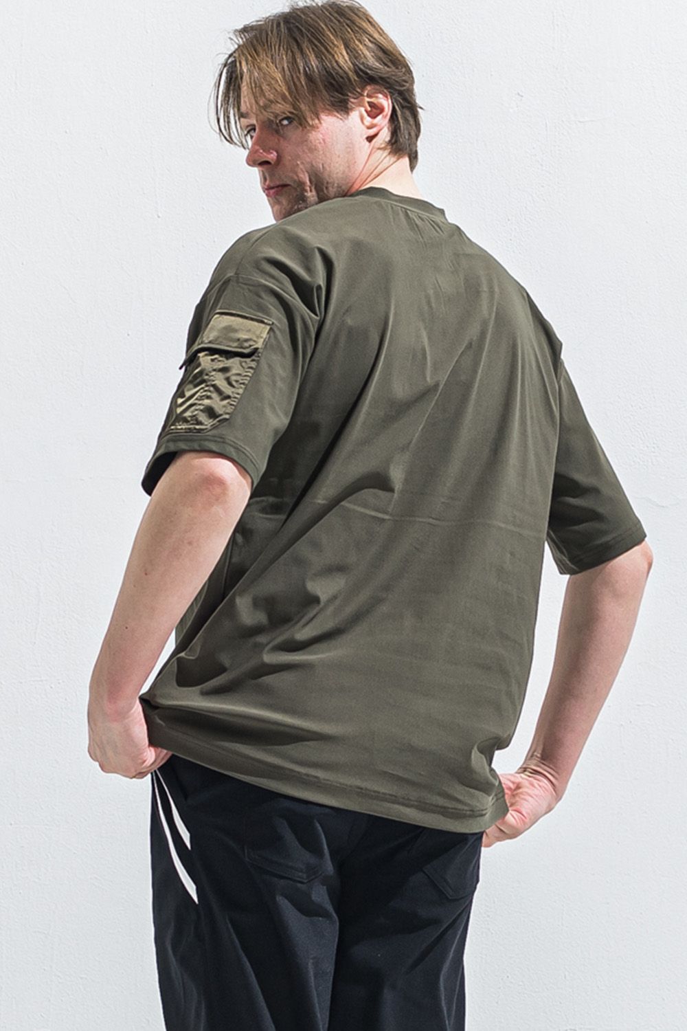 MILITARY POCKET NYLON OVER TEE / ミリタリー ポケット ナイロン オーバー Tシャツ