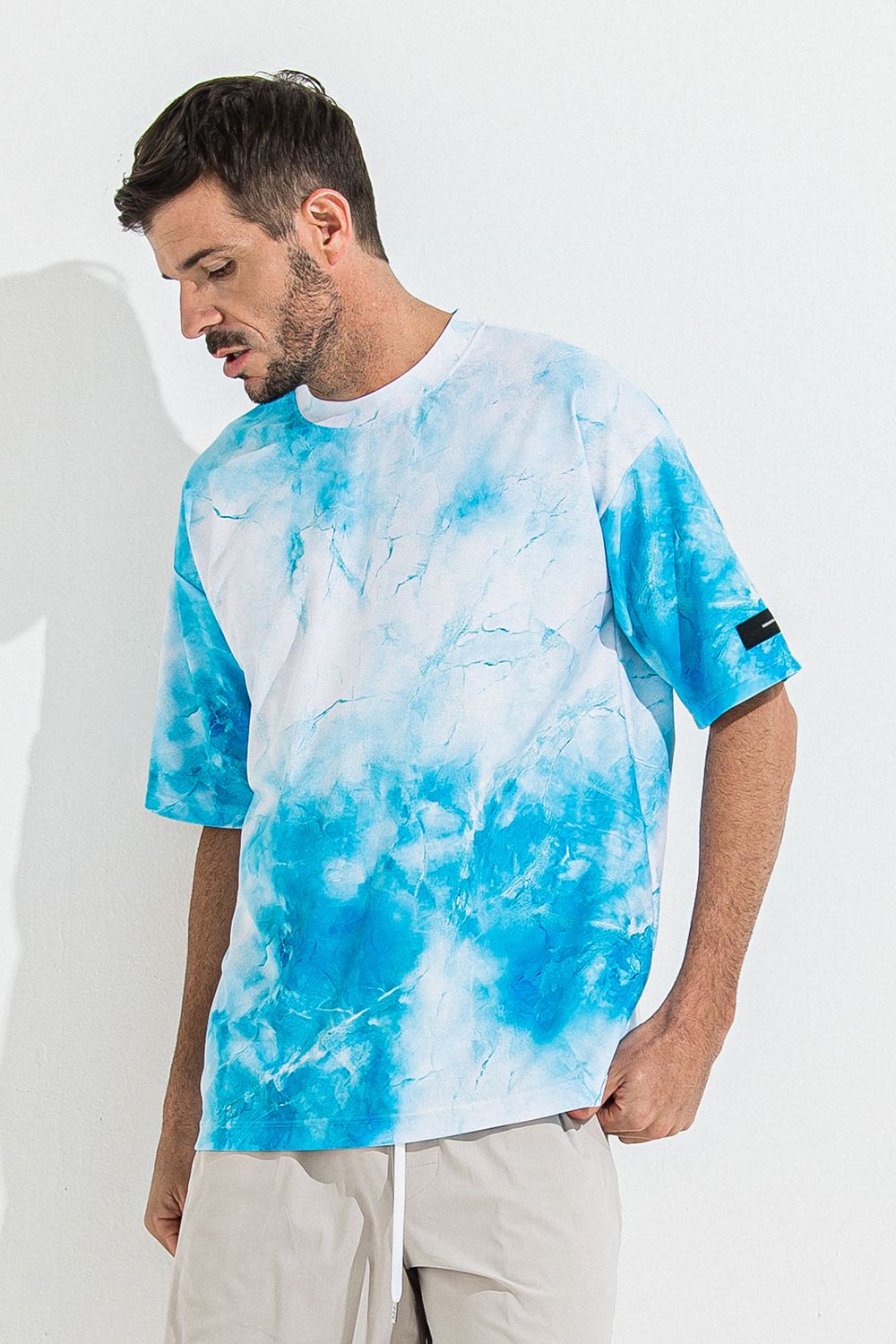 MARBLE RASH OVER T / マーブル オーバーサイズ ラッシュガード Tシャツ
