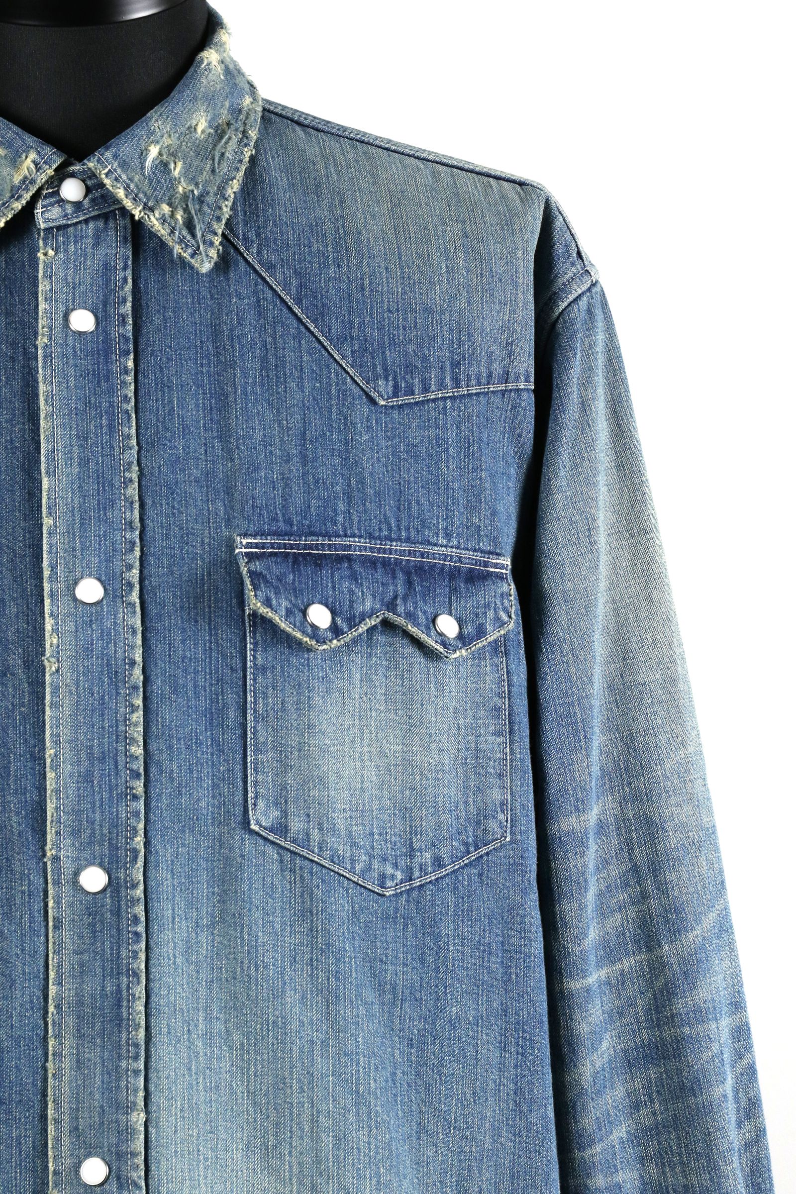 marka - ORGANIC COTTON 8.5oz DENIM WESTERN RIDERS SHIRT
