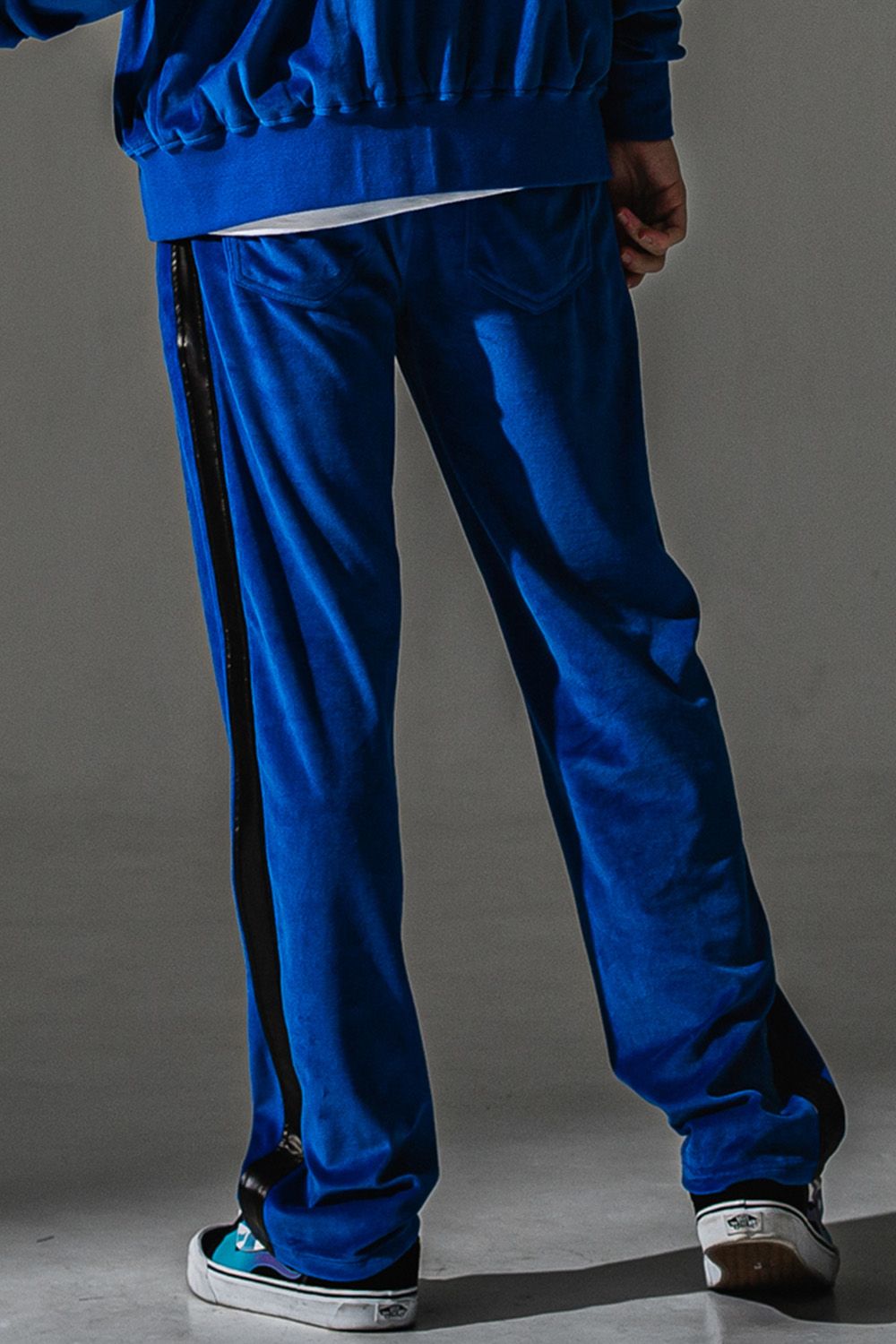 VELOUR SEMI WIDE TUCK PANTS / ベロア セミワイド ワイド タック パンツ