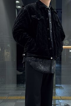 meagratia Velour quilting Blouson Style