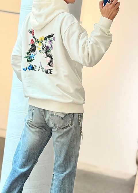 【roarguns】FLOWER CROSSGUN HOODIE