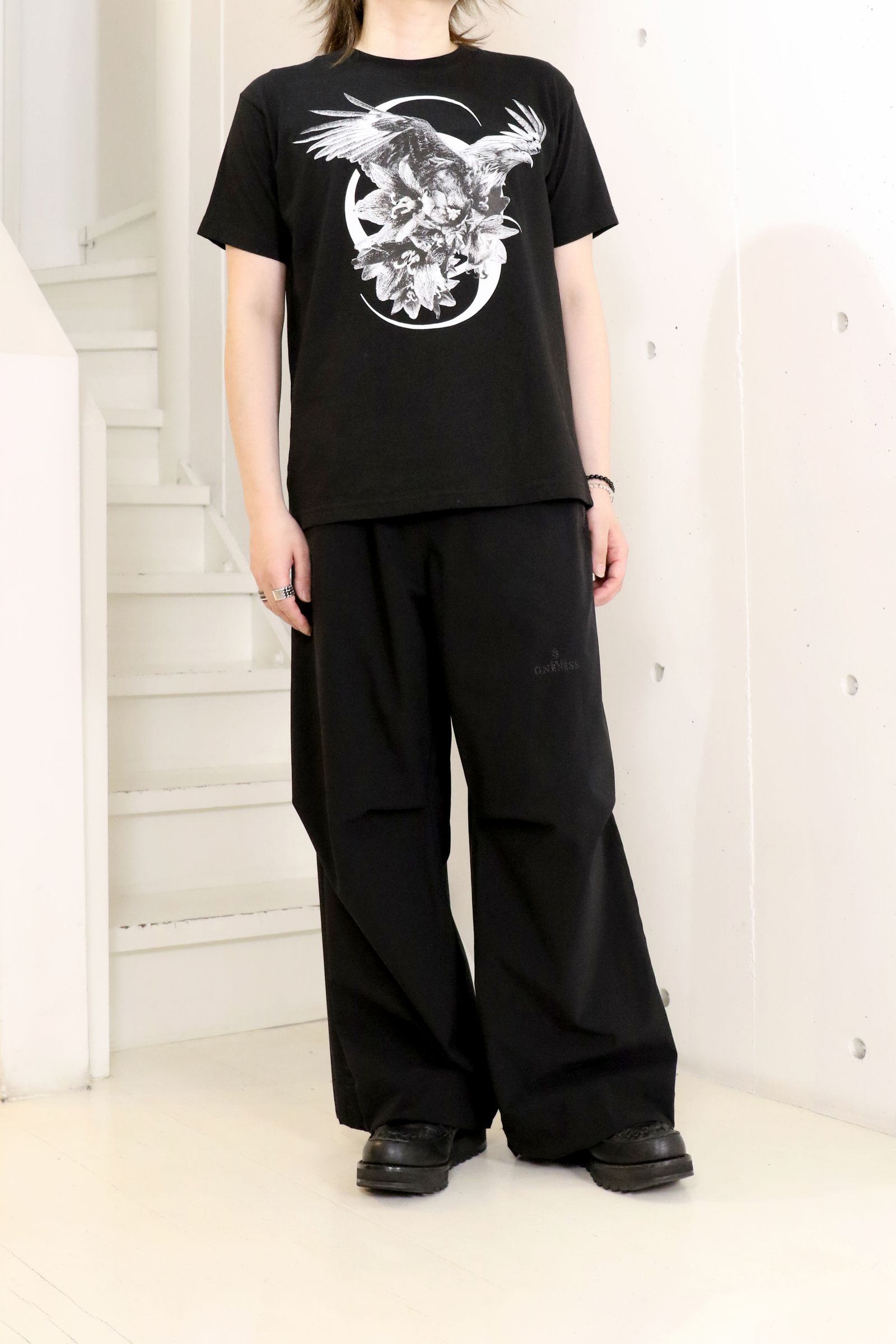 Sustainable Tuffeta Line Loose Pants / ライン ルーズパンツ