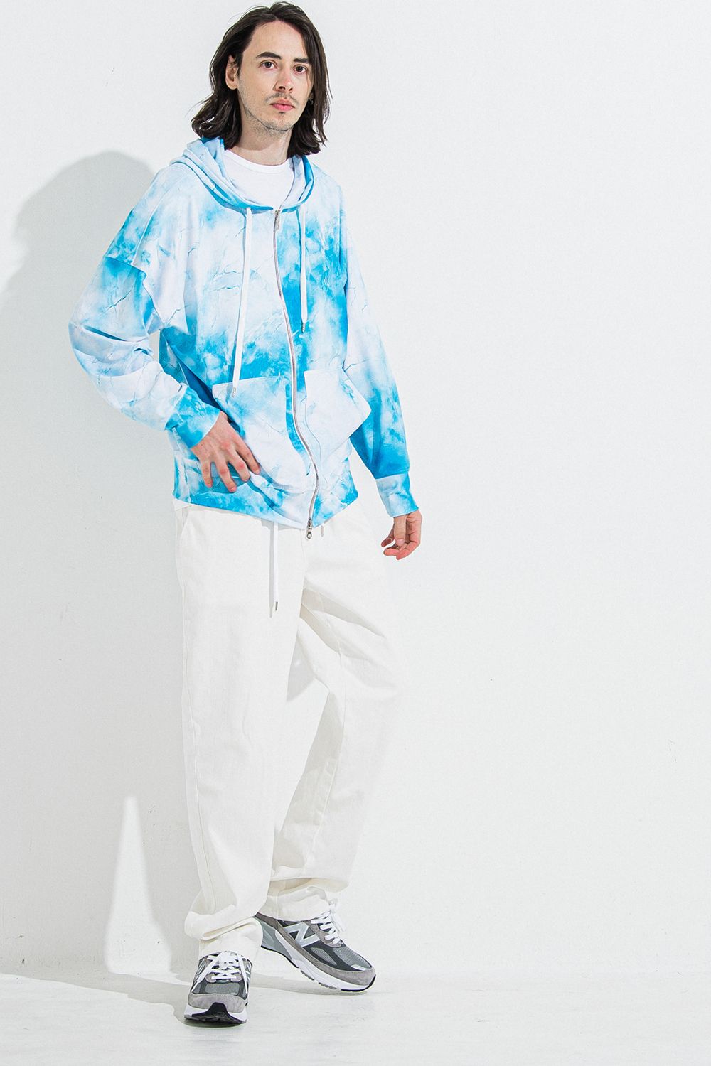 DENIM JERSEY WIDE PT / デニム ジャージ ワイド パンツ