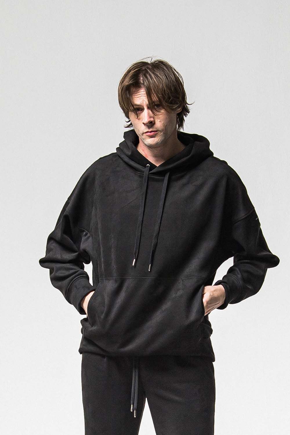 SUEDE LOOSE HOODIE / スウェード ルーズ フーディ
