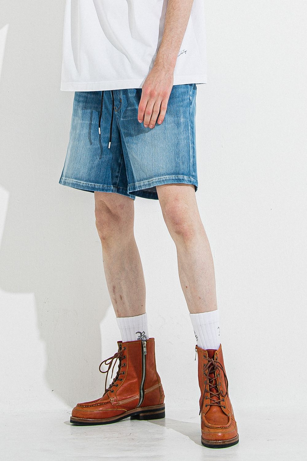 DENIM JERSEY SHORTS / デニム ジャージ ショーツ
