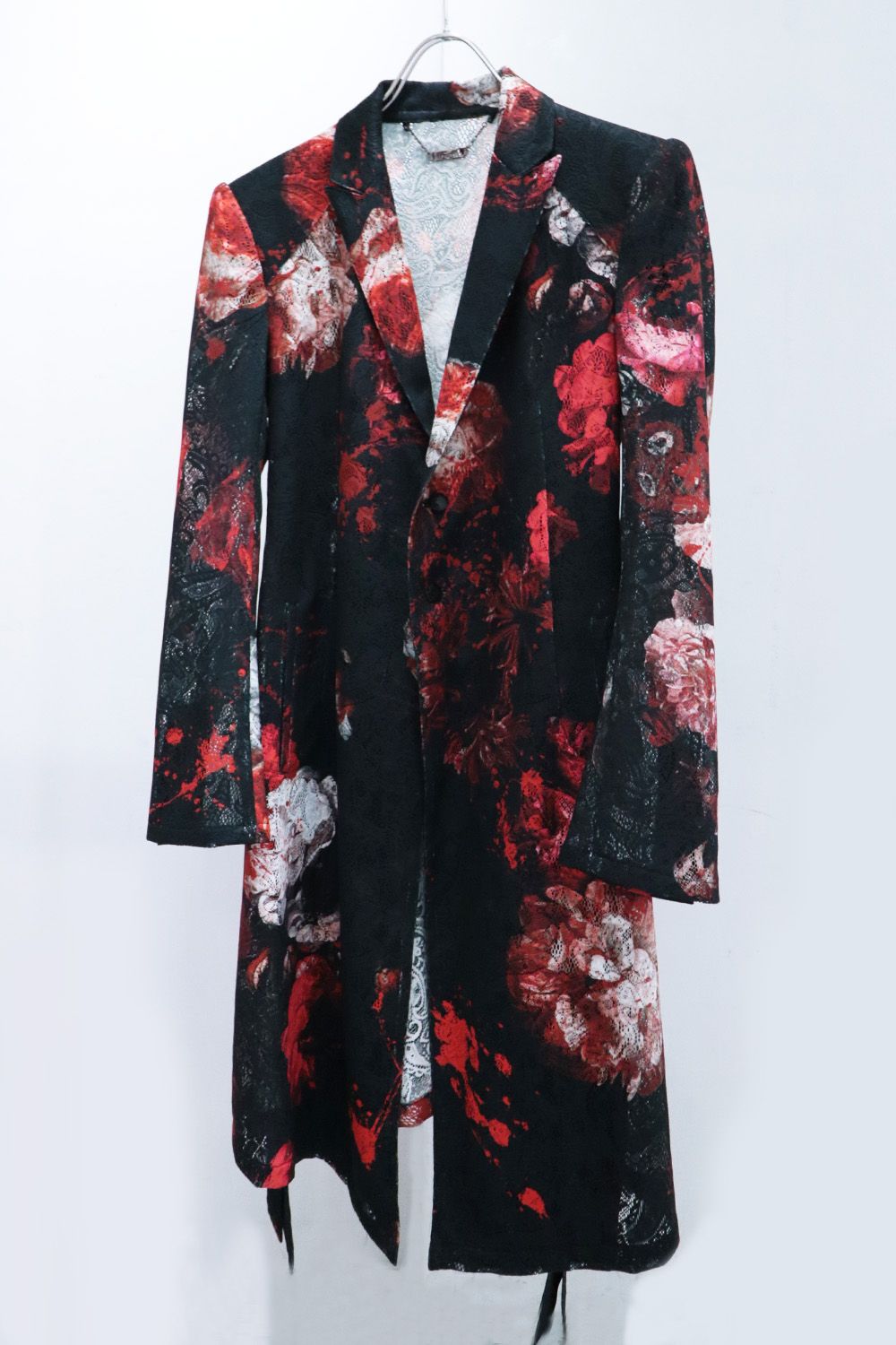 ジャケット・アウター kiryuyrik Layered No Collar Flare Jacket キリュウキリュウ kiryuyrik Flare Jacket （Black / Red