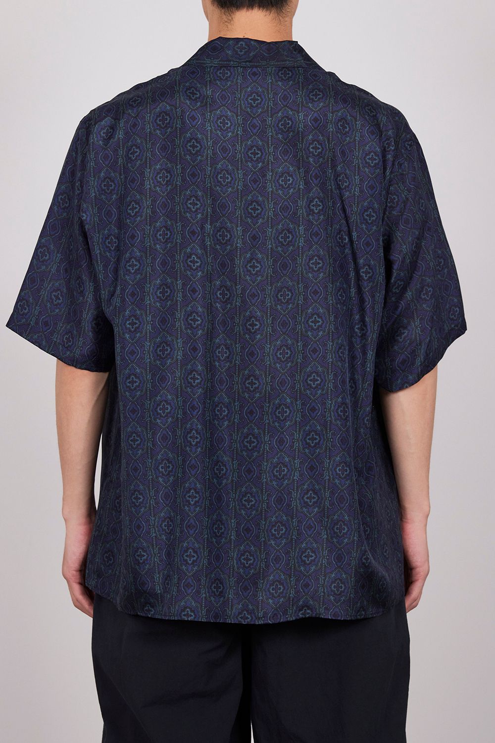 marka - HABUTAE SILK OPEN COLLAR SHIRT / シルク羽二重