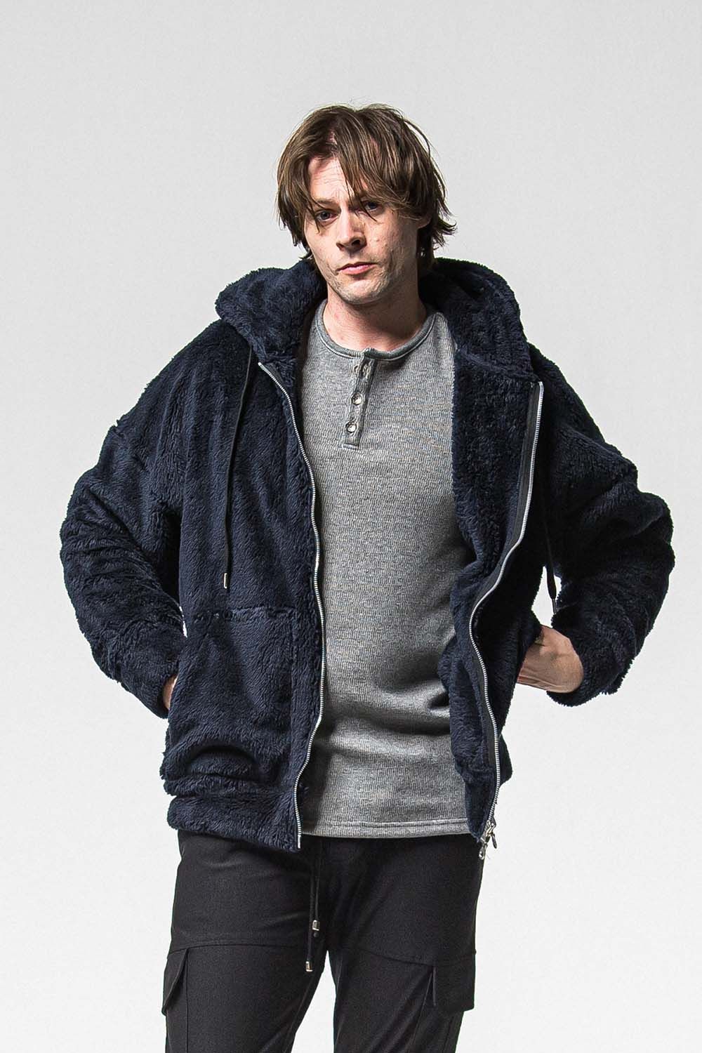 BOA ZIP LOOSE HOODIE / ボア ジップ ルーズ フーディ