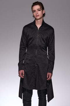 《kiryuyrik 2024-25AW》Trimming Peaked Jacket × Stand Collar Zip Flare Shirt