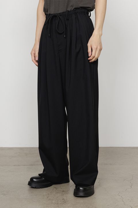ORGANIC WOOL 2/80 TROPICAL TRIPLE PLEATED EASY TROUSERS / オーガニックウール トロピカル トリプルプリーテッド イージートラウザーズ