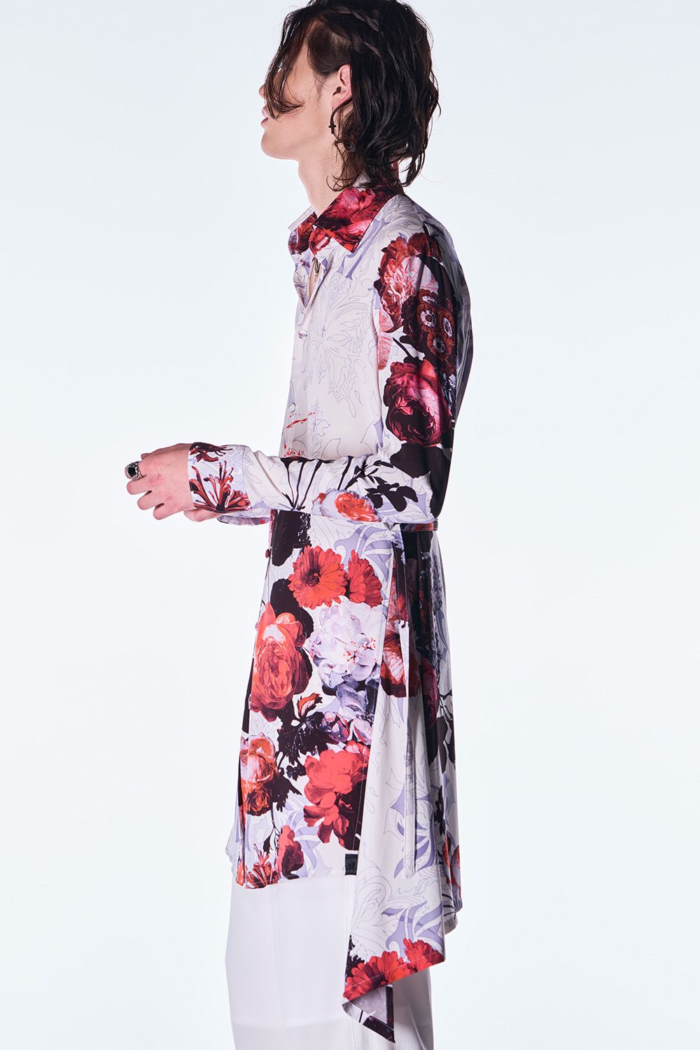 Goth Flora Flare Shirt / ゴス フローラ フレア シャツ