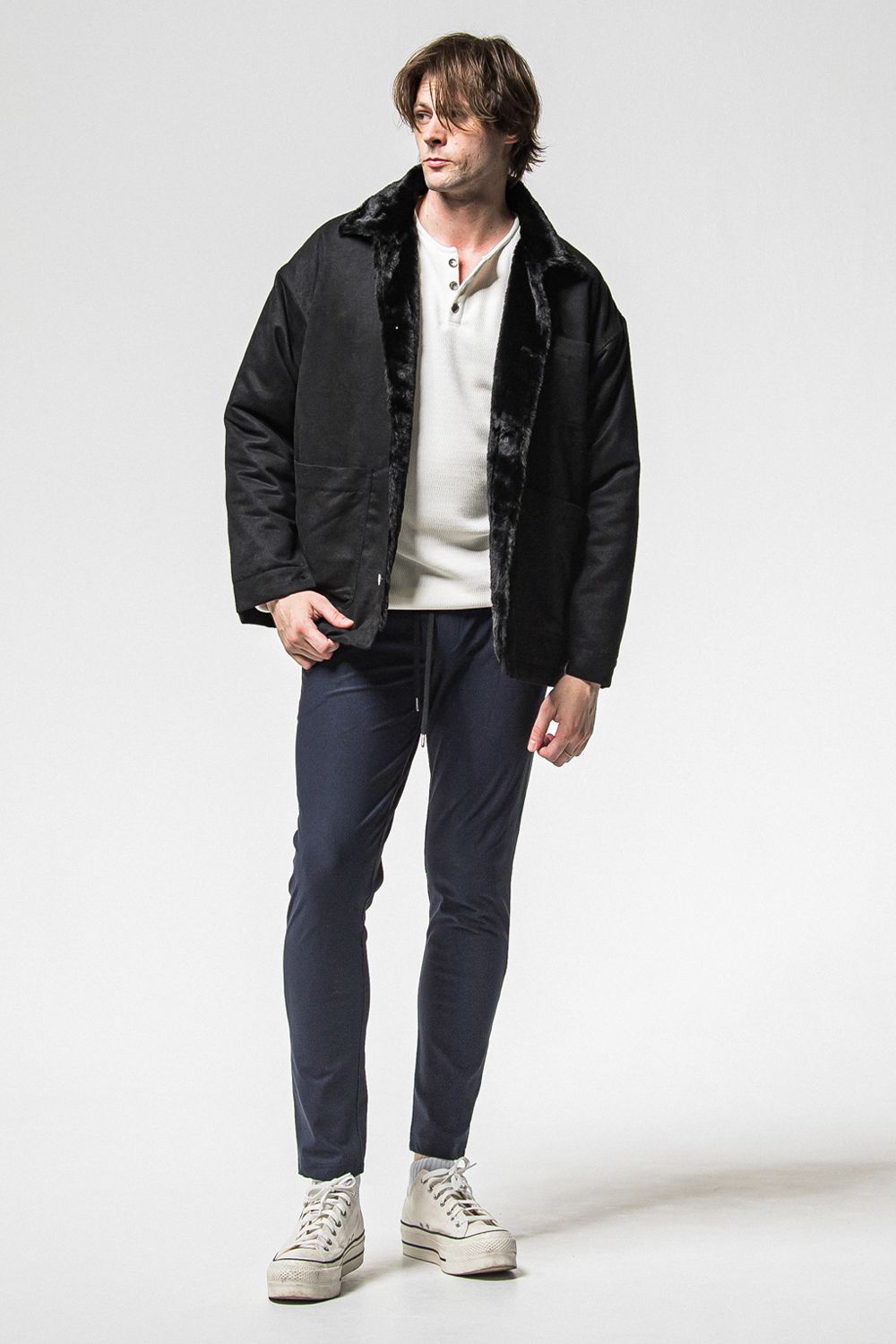 SUEDE FUR COVER ALL / スウェード ファー カバーオール