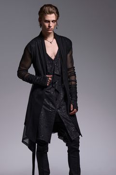 Mesh Dolman Sleeve Cardigan / メッシュ ドルマンスリーブ カーディガン