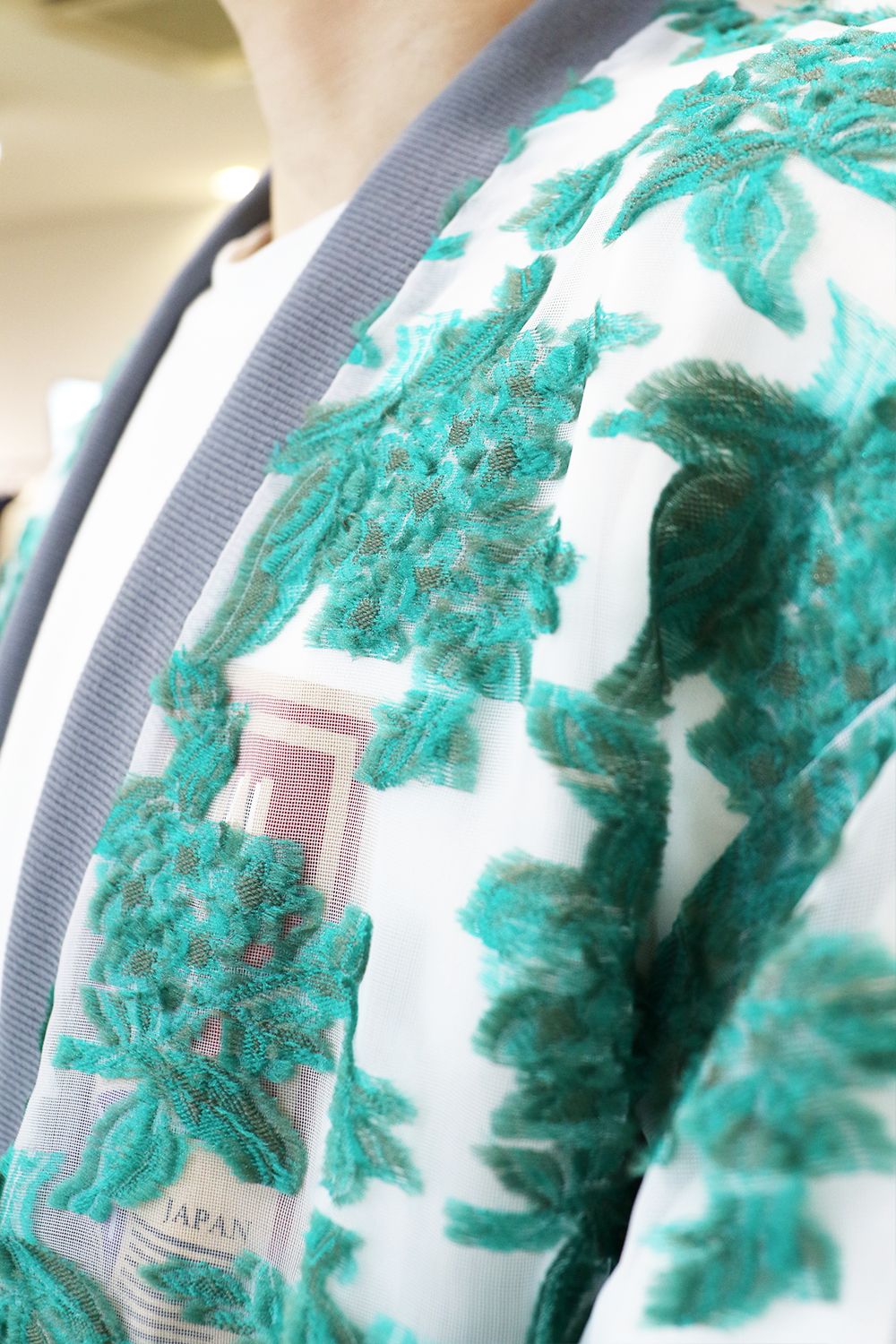 Mesh jaquard cardigan / メッシュ ジャガード カーディガン