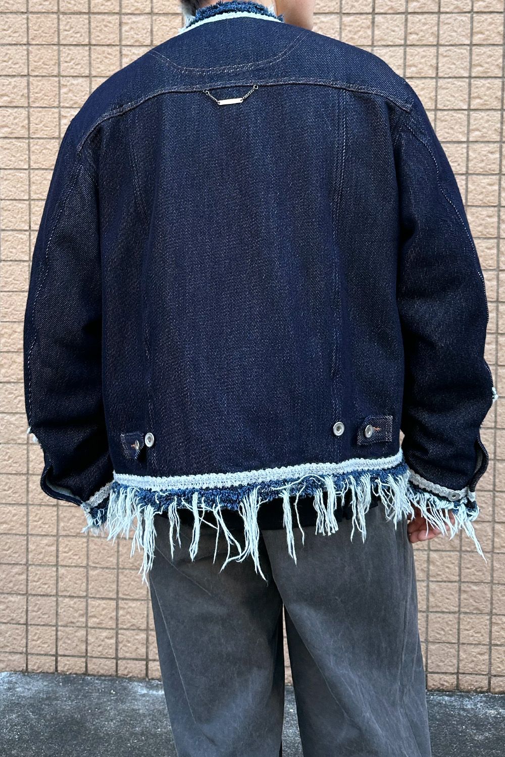 Lace tape denim BL / レース テープ デニム ブルゾン