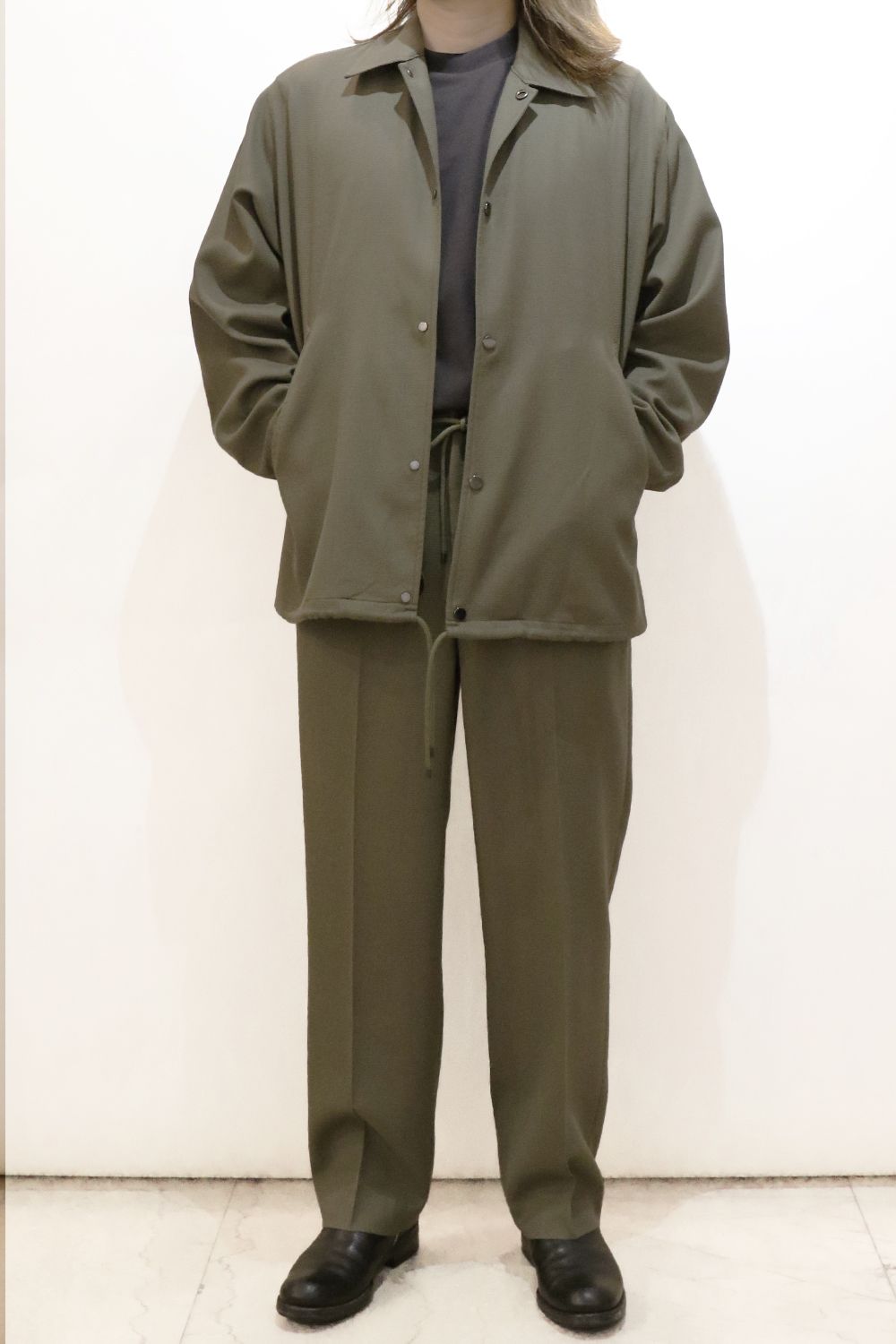 MARKAWARE - ORGANIC WOOL HONEYCOMB COACH JACKET / オーガニック ウール ハニカム コーチジャケット  | laid-back