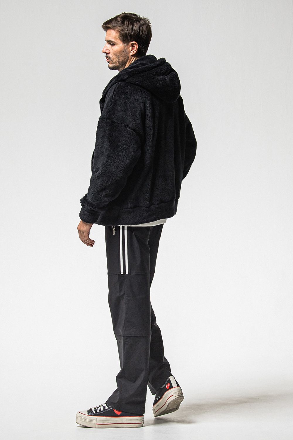 BOA ZIP LOOSE HOODIE / ボア ジップ ルーズ フーディ