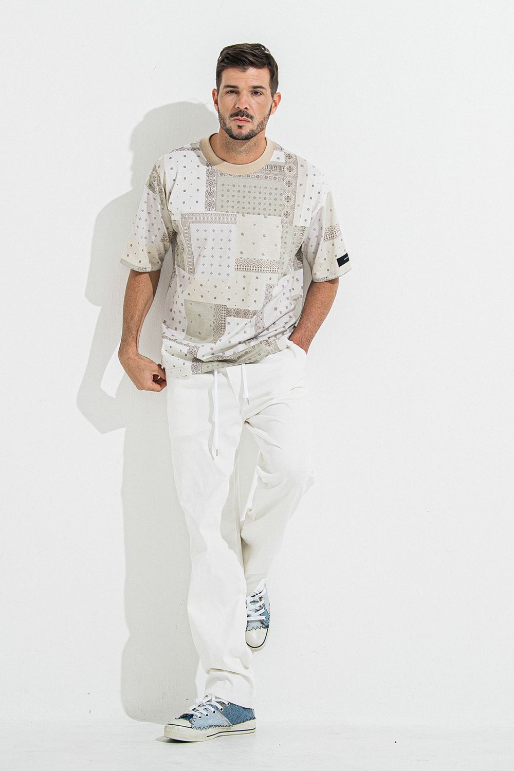 DENIM JERSEY WIDE PT / デニム ジャージ ワイド パンツ