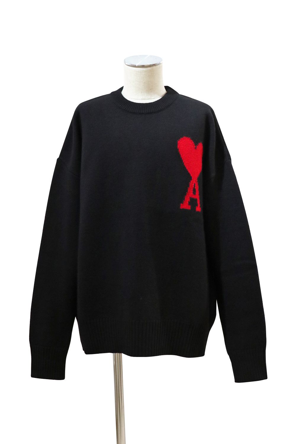 AMI Alexandre Mattiussi - AMI DE COEUR CREW NECK SWEATER / アミ ドゥ クール クルーネック  セーター | laid-back