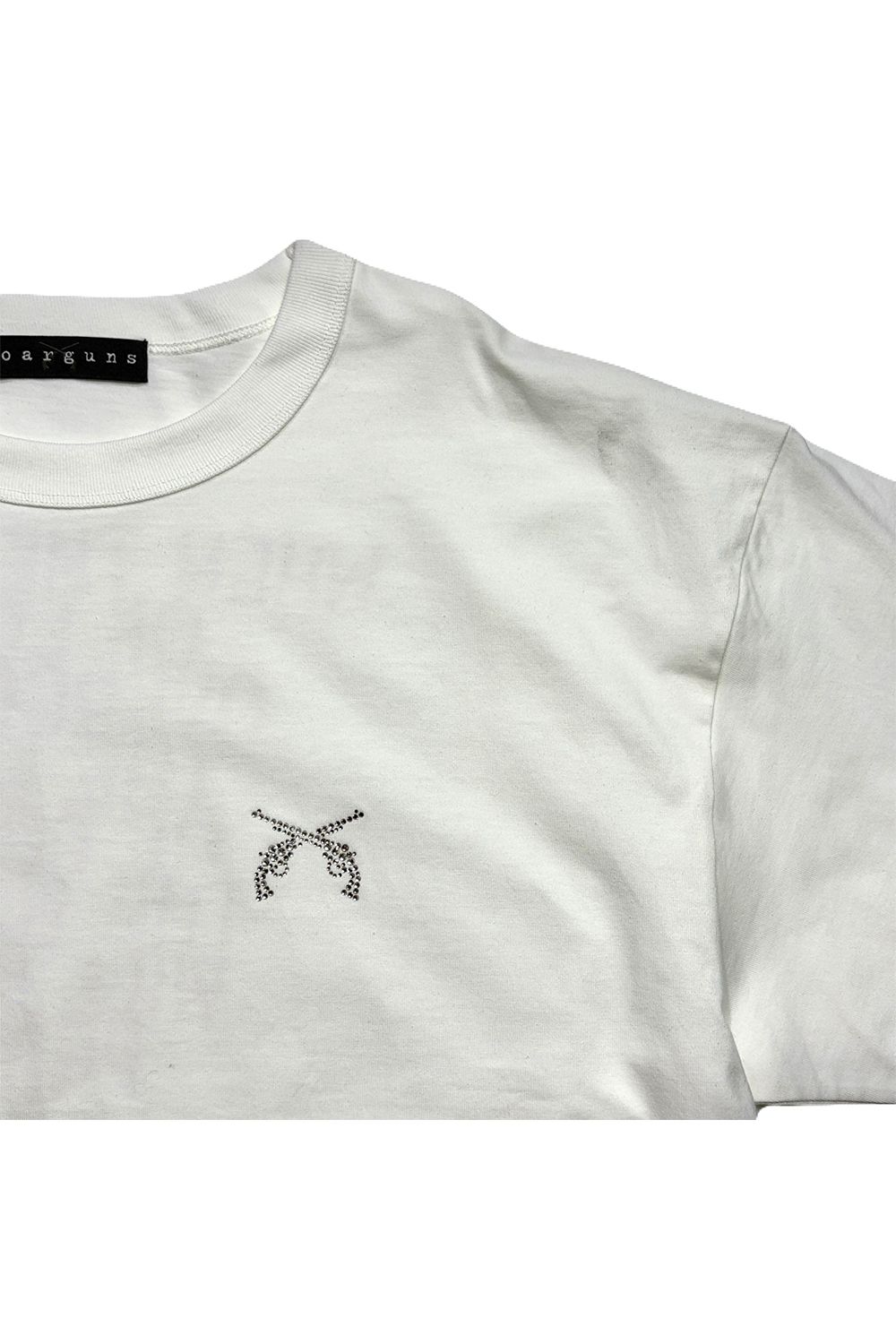 ORG/CO S/TEE MESS/SW / オーガニックコットン ショートスリーブ Tシャツ / メッセージプリント スワロフスキー