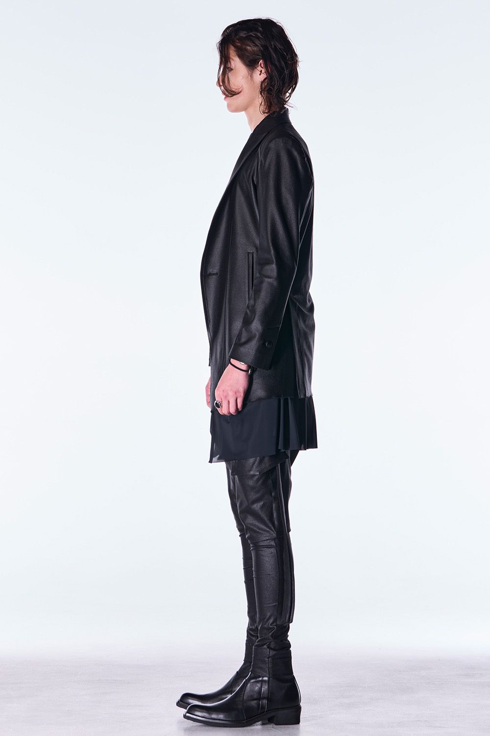 Emboss Silley Jersey Layered Jacket / エンボス シレー ジャージ レイヤード ジャケット