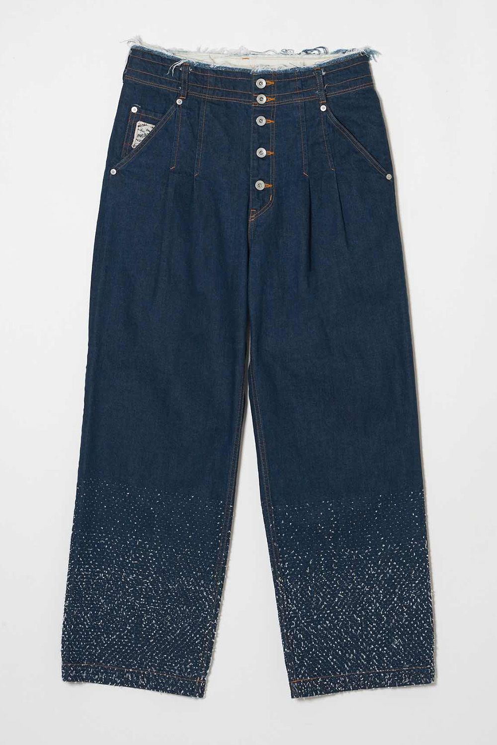 Gradation needle-punched denim PT  / グラデーション ニードルパンチ デニム