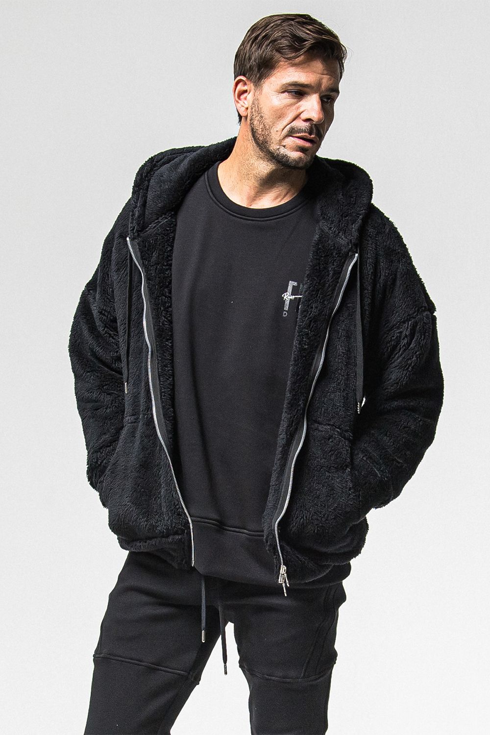 BOA ZIP LOOSE HOODIE / ボア ジップ ルーズ フーディ