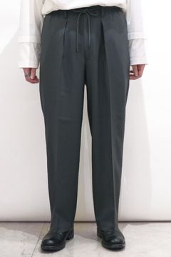 ORGANIC WOOL 2/80 TROPICAL CLASSIC FIT EASY PANTS / オーガニックウール  クラシック フィット イージーパンツ