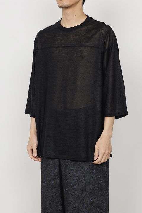 RAMIE KNIT BALL GAMES 3/4 SLEEVE TEE / ラミーニット ボールゲーム 3/4スリーブTシャツ