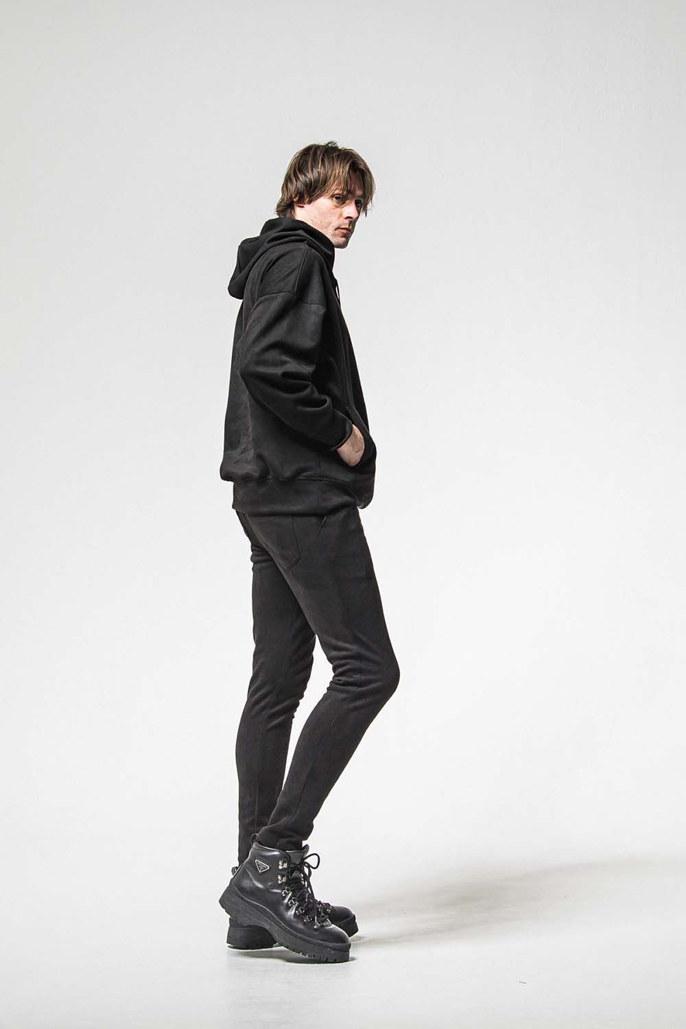 SUEDE LOOSE HOODIE / スウェード ルーズ フーディ