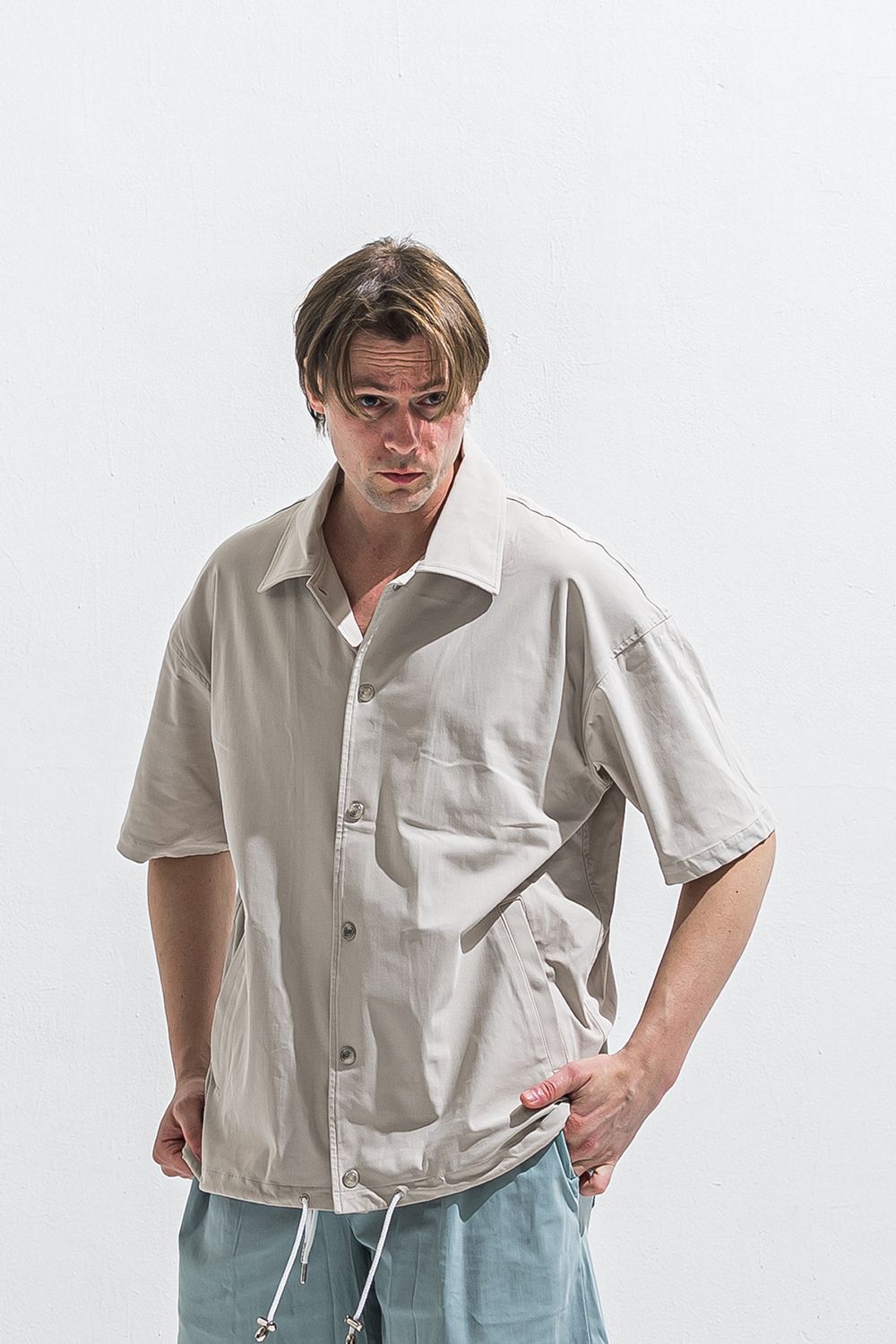 NYLON HALF COACH JACKET / ナイロン ハーフスリーブ コーチジャケット