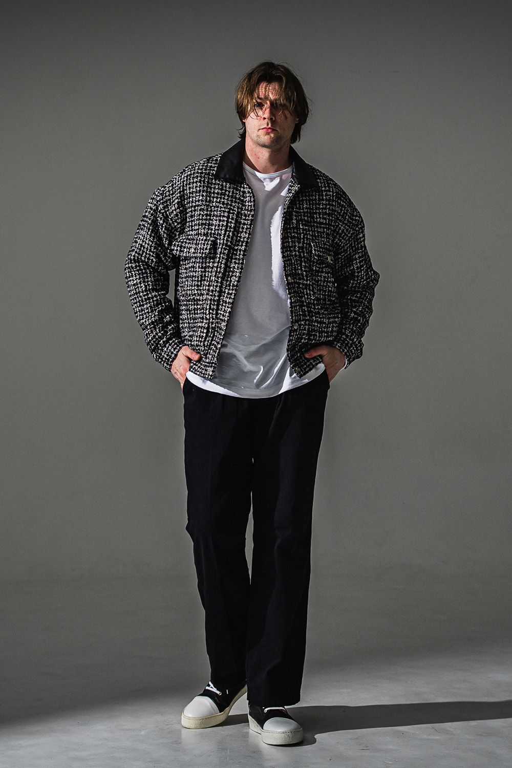 CHRIS EASY WIDE TUCK PANTS / ブリスターニット クリス イージー ワイドパンツ