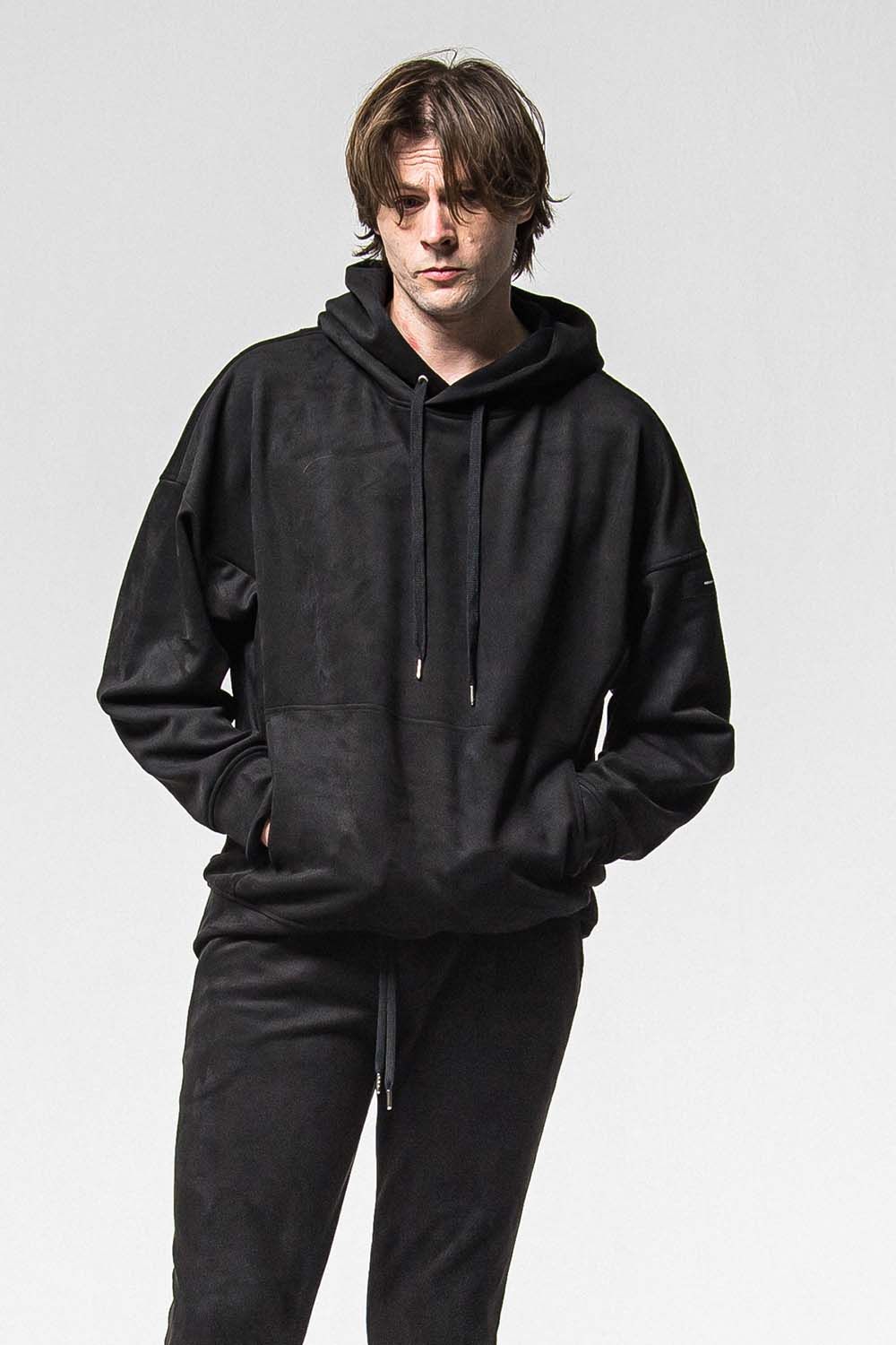 SUEDE LOOSE HOODIE / スウェード ルーズ フーディ