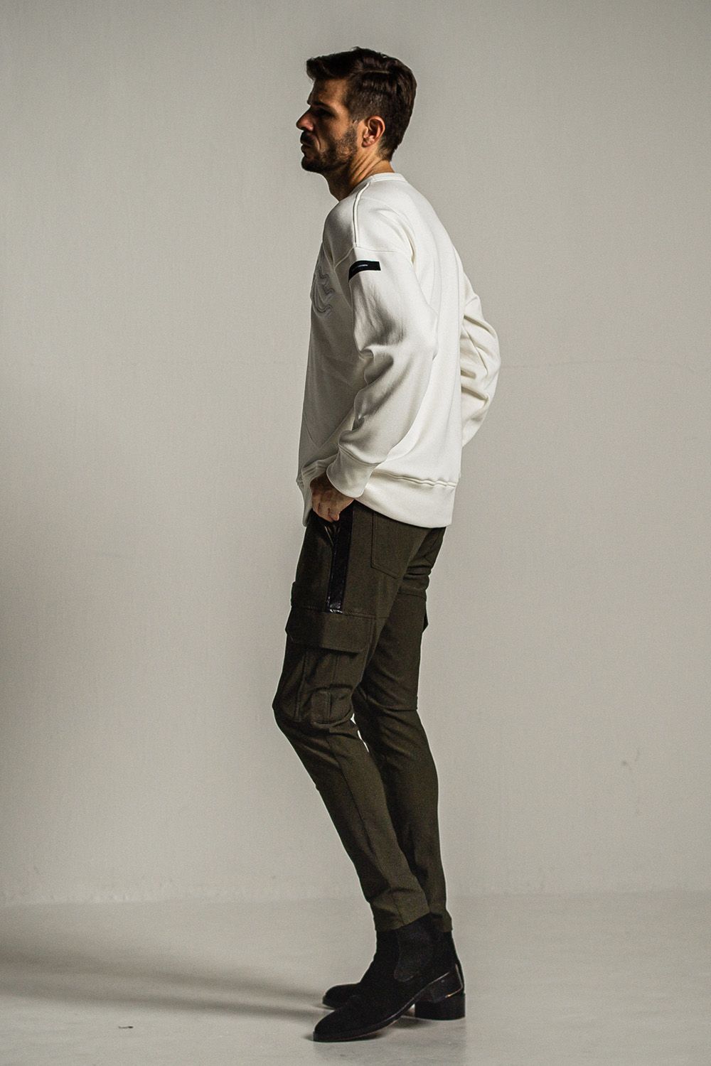 RC CHENILLE VELOURS FLEECE DROP TRAINER / RC シェニール ベロア フリース ドロップ トレーナー