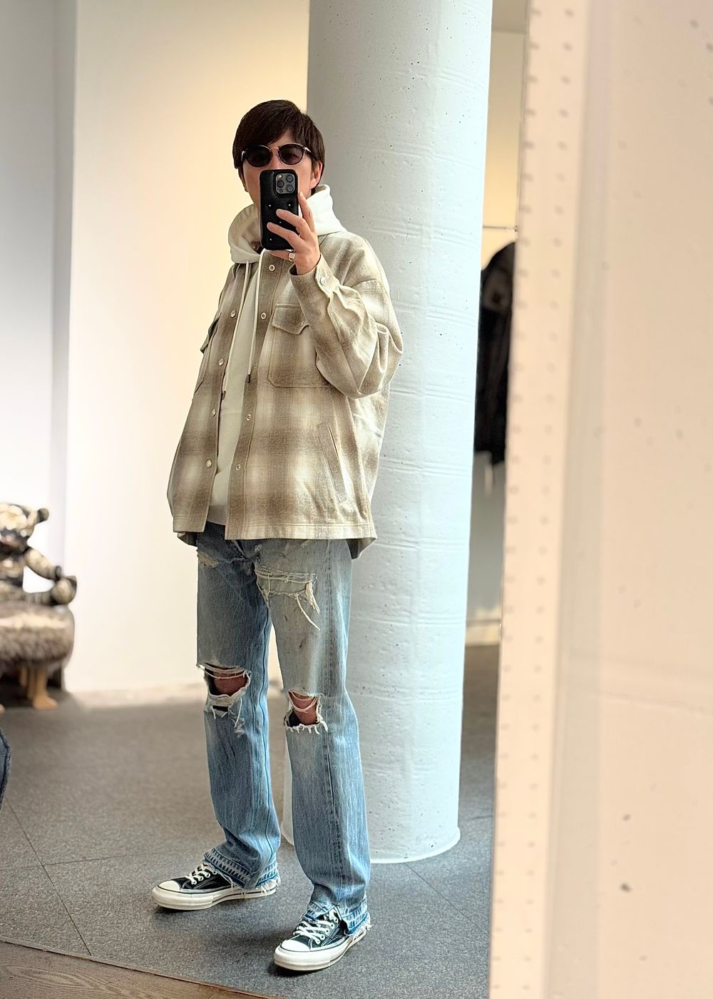 【RESOUND CLOTHING】FLANNEL CHECK JK