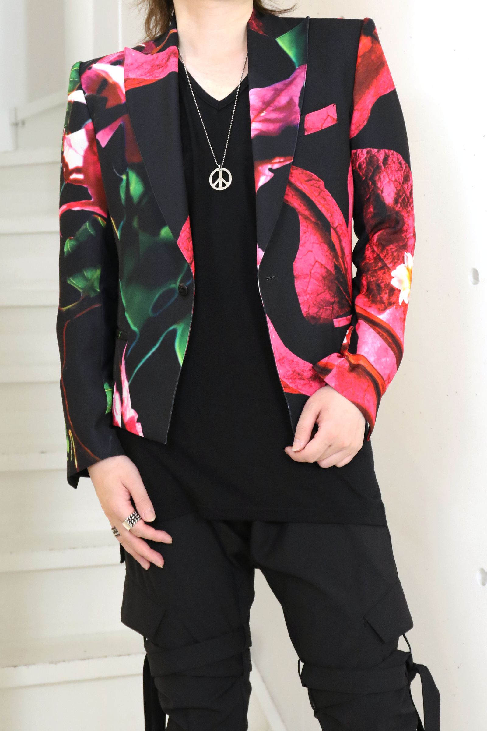 【COSTUME LINE】Eco Satin Bougainvillia Short Peaked Jacket / ブーゲンビリア ショートピークドジャケット