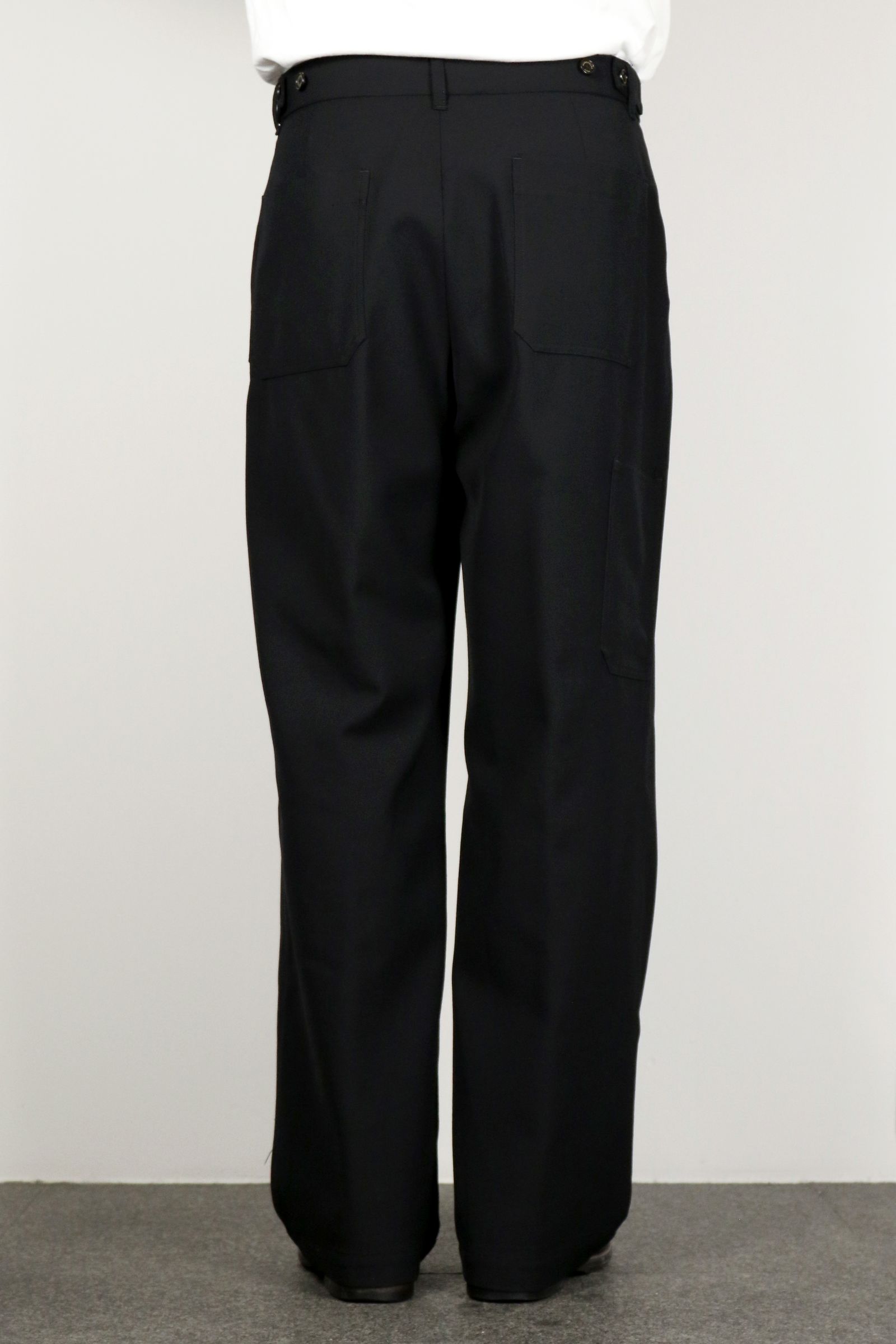 MARKAWARE - ORGANIC WOOL SURVIVAL CLOTH WIDE CARPENTER TROUSERS / オーガニック  ウール サバイバルクロス ワイド カーペンター トラウザーズ | laid-back