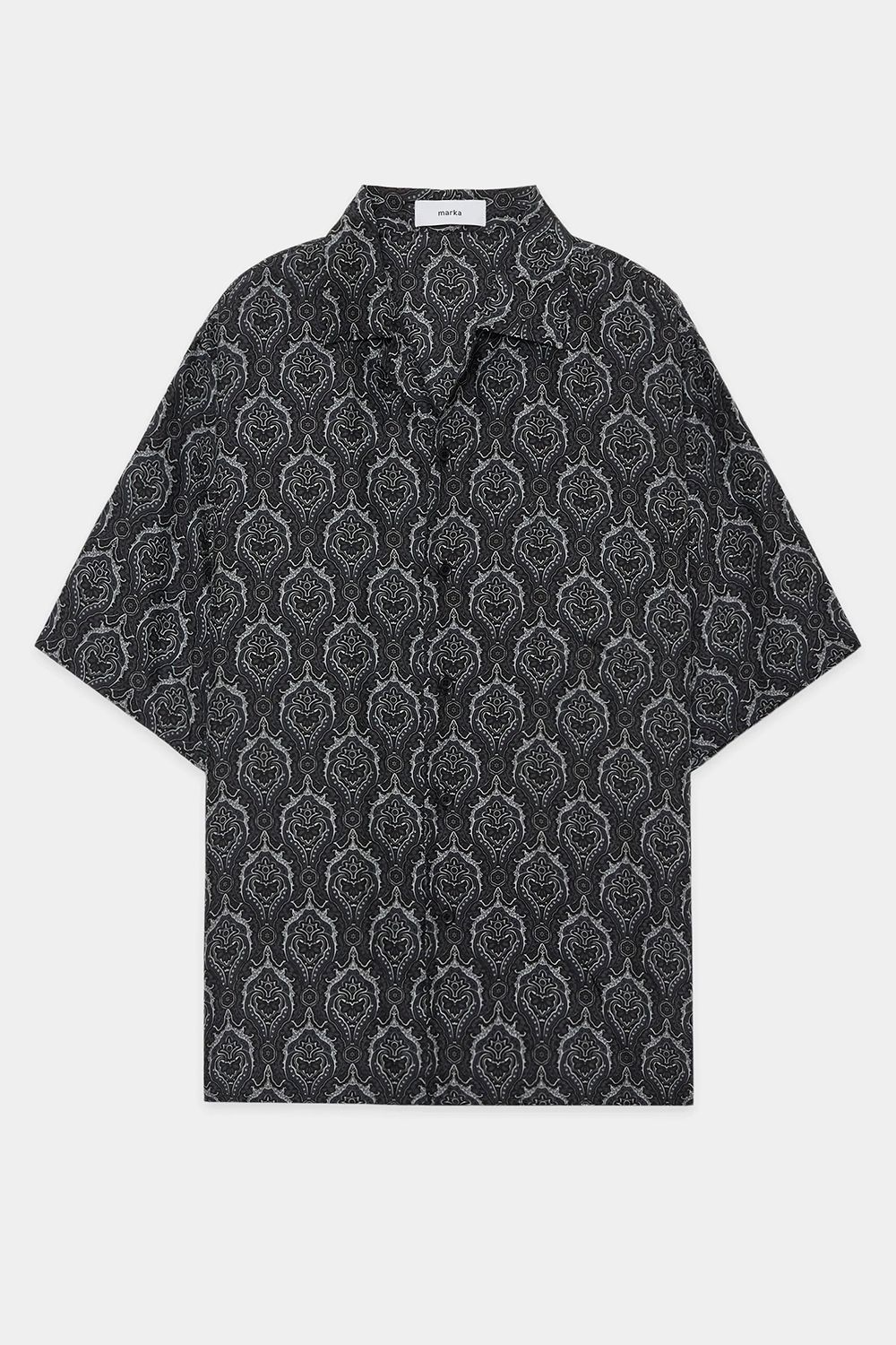 marka - HABUTAE SILK OPEN COLLAR SHIRT / シルク羽二重