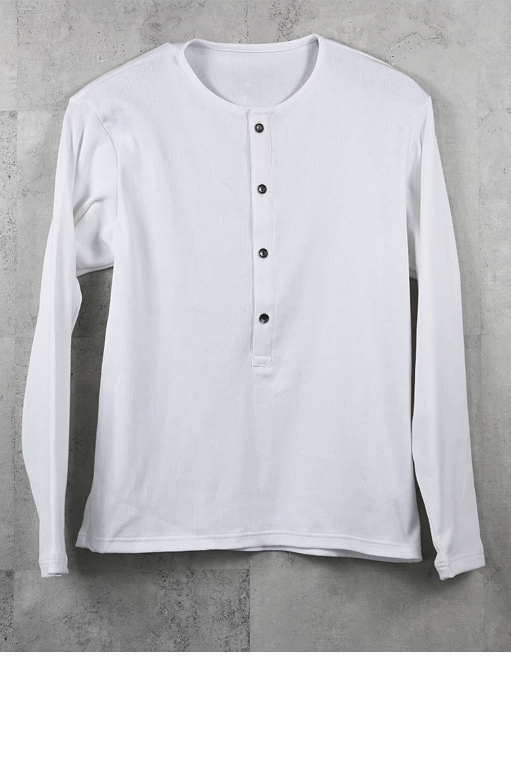 RIB HENRY LONG SLEEVE / リブ ヘンリーネック ロングスリーブ Tシャツ