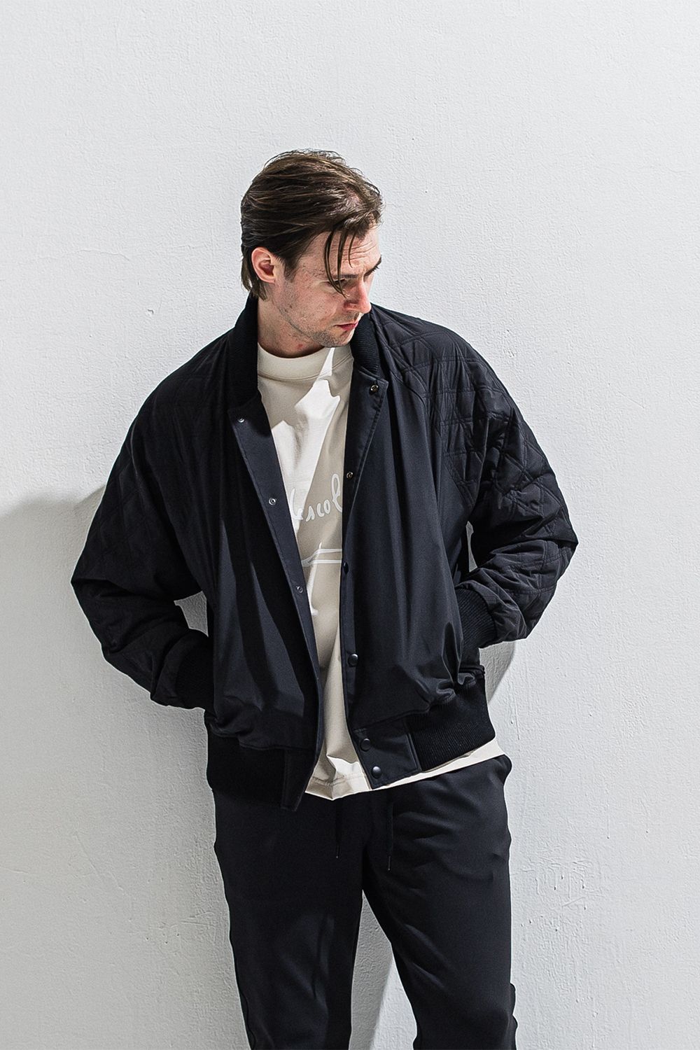 PB Varsity jacket / ラグランスリーブ キルティング バーシティージャケット