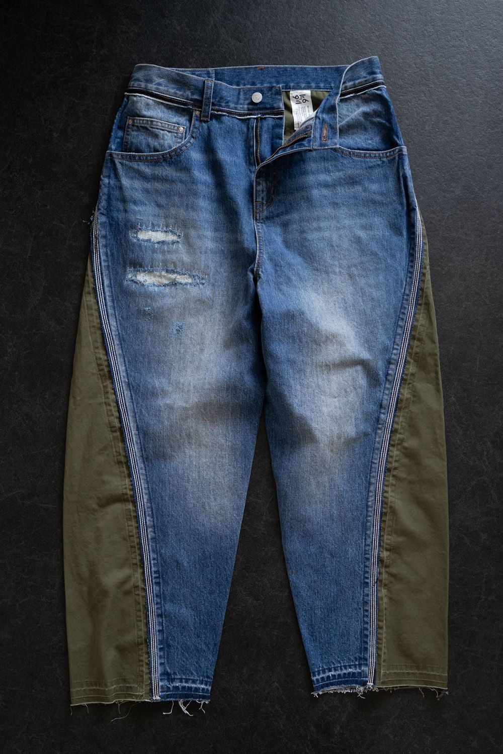 WRAP SEAM LOOSE FIT / ラップ シーム ルーズ フィット リメイク デニム バレルパンツ