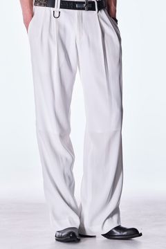 Back Satin Wide Slacks / バックサテン ワイド スラックス