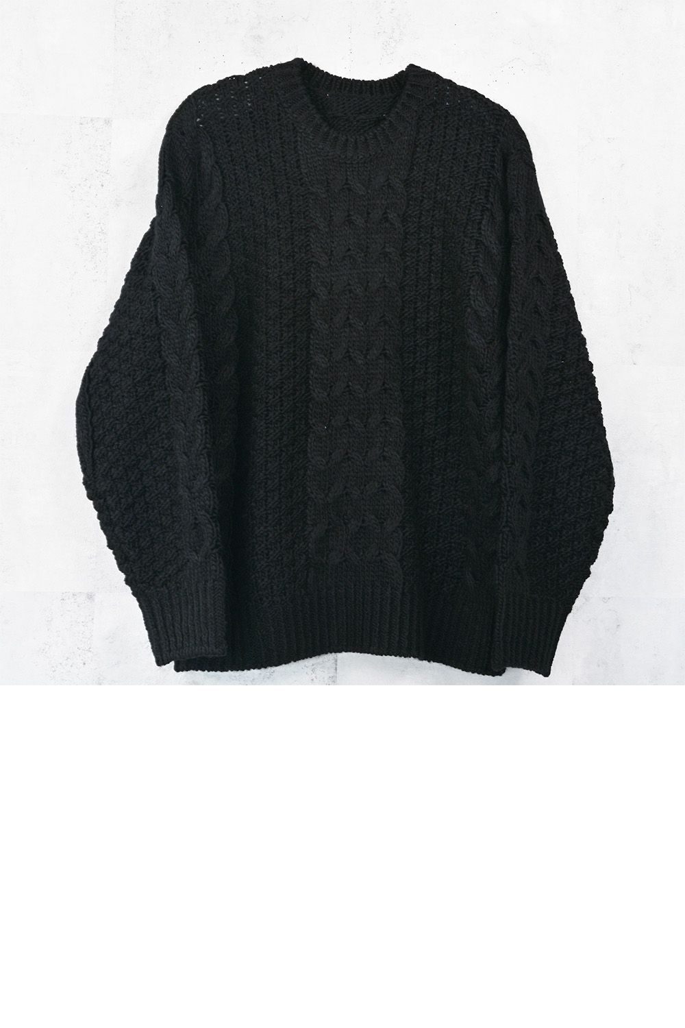 cable law sweater  / ケーブル ローゲージ セーター