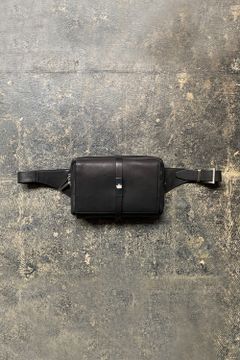 BODY BAG BLACK × S/SILIVER METAL - Oil Leather