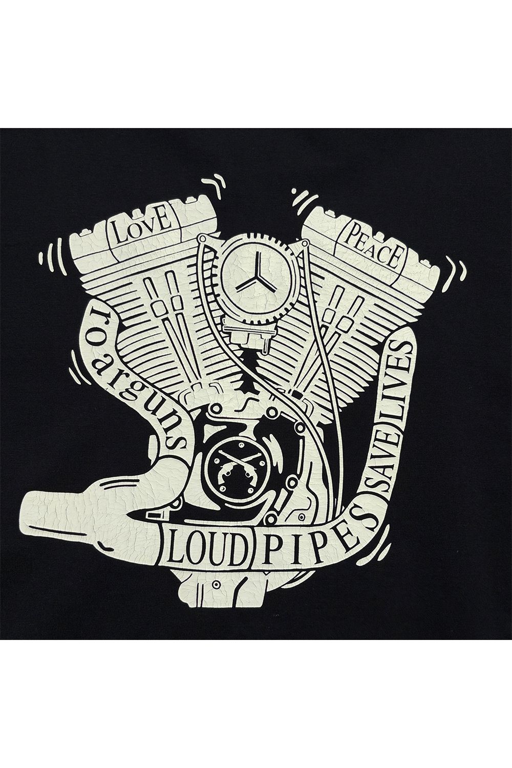 ORG/CO L/TEE ENGINE / オーガニックコットン エンジングラフィックプリント ロングスリーブ Tシャツ