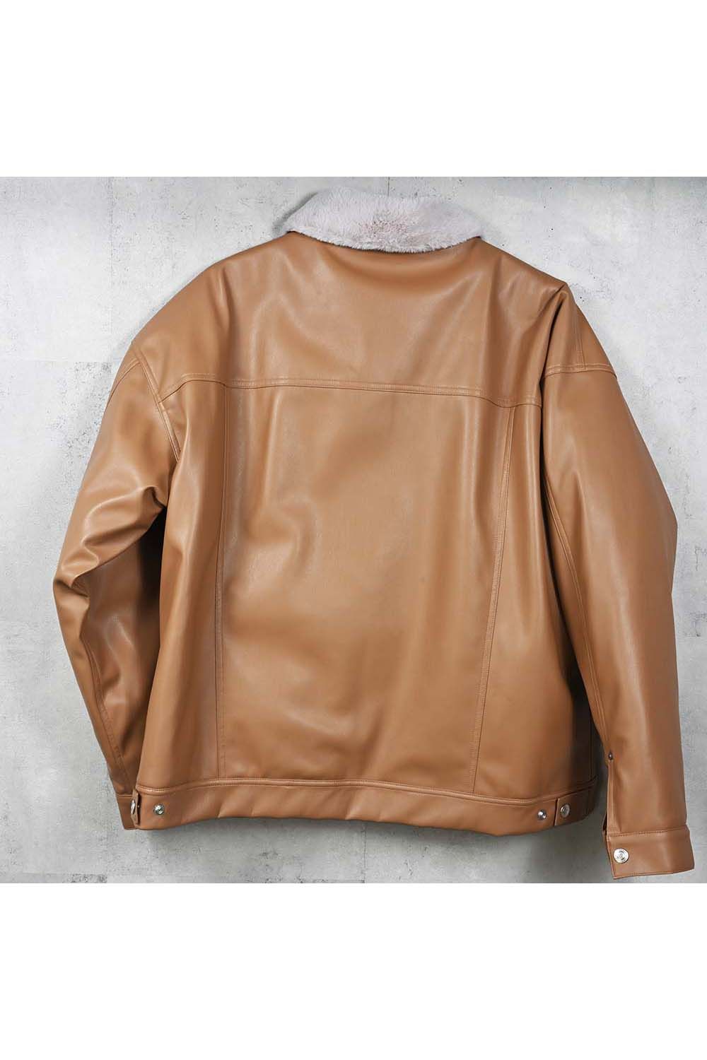 LEATHER FUR OVER G  / レザー ファー オーバー Gジャン
