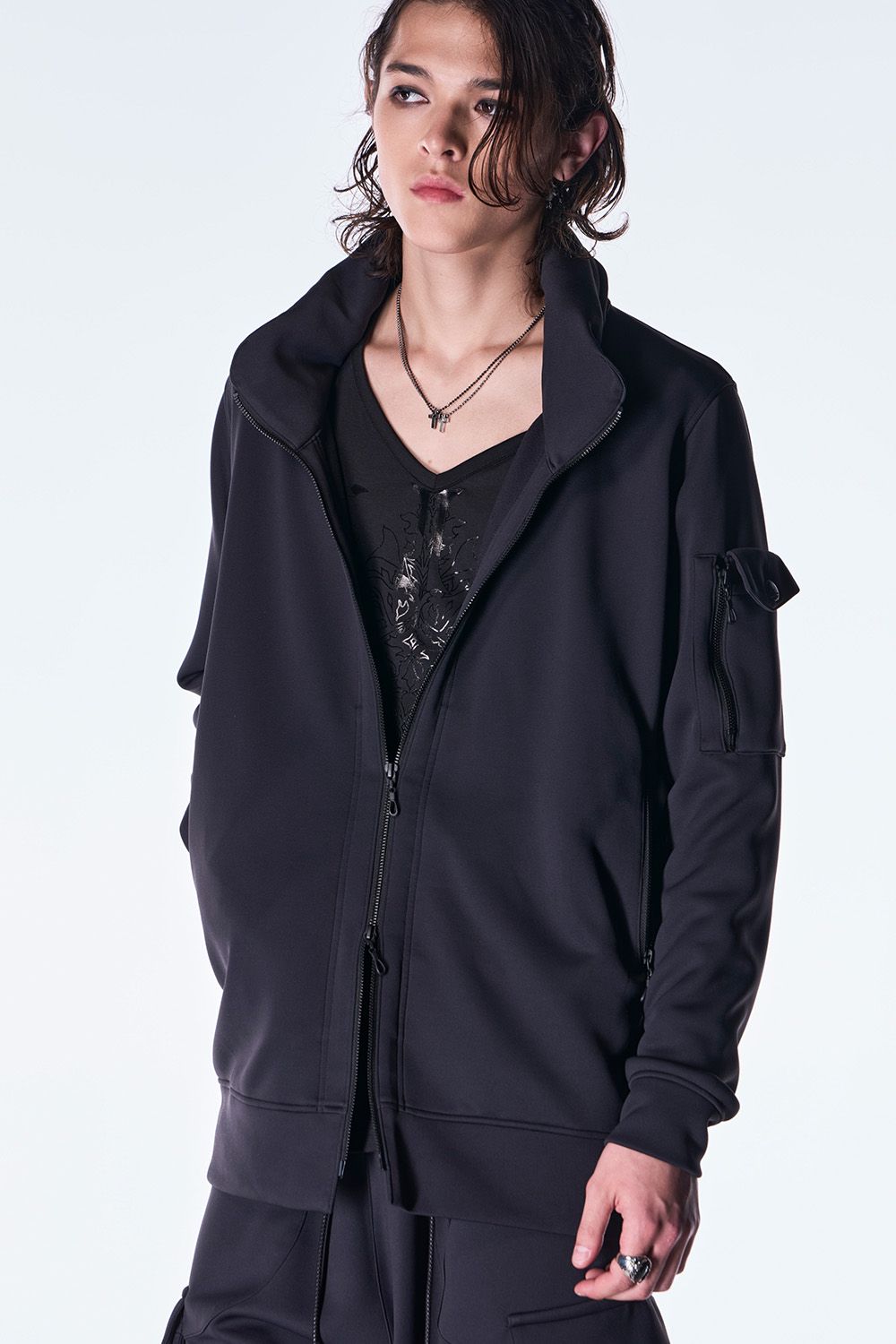 Double Knit Jersey Stand Collar Blouson / ダブル ニット ジャージ スタンドカラー ブルゾン